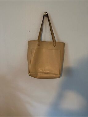 Madewell Beige Leather Pocket Tote